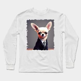 Chihuahua in suit Long Sleeve T-Shirt